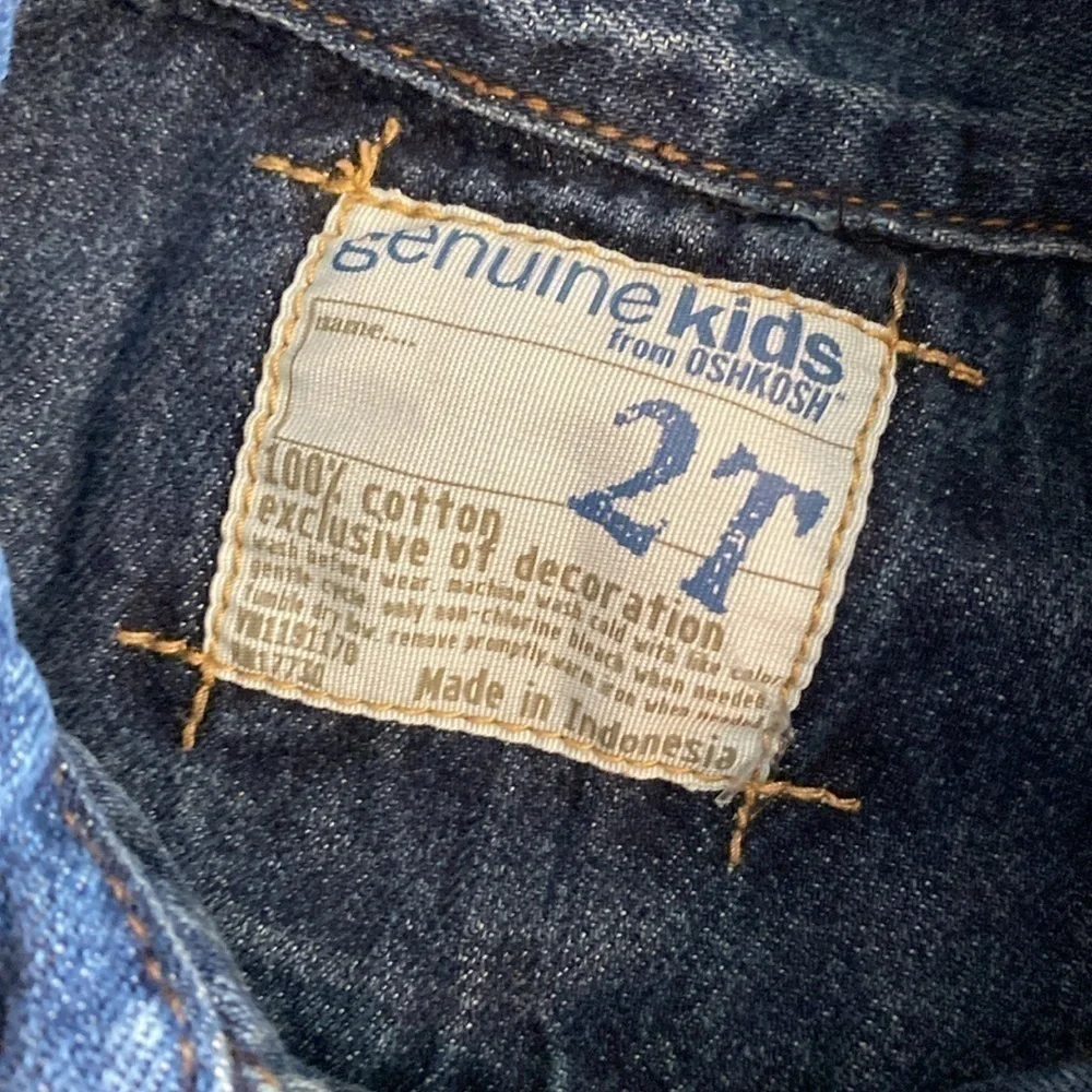 Oshkosh Genuine kids cotton denim button up pocket jacket 2T